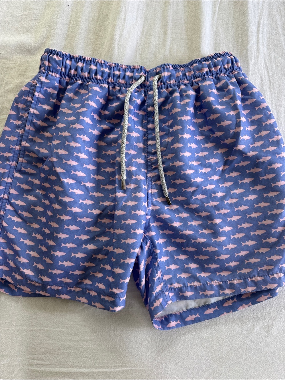 The Endless Summer Men's Swim Shorts with Pink Shark Print